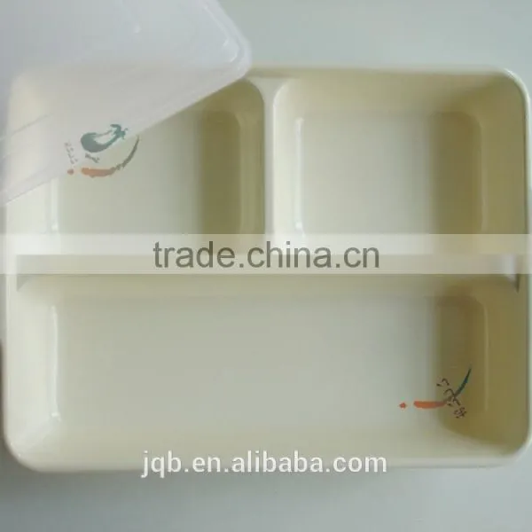 100% Melamine Plate Melamine Snack Tray With 3components photo-3