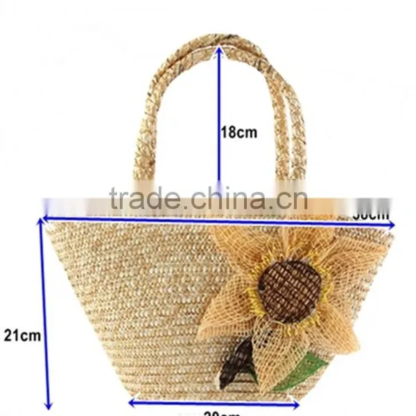 Wheat Straw Handmade Women Summer Straw Bag Wholesale photo-3