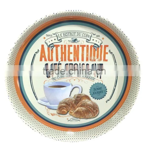 Round Printing Metal Serving Tray/ Party Tray photo-2