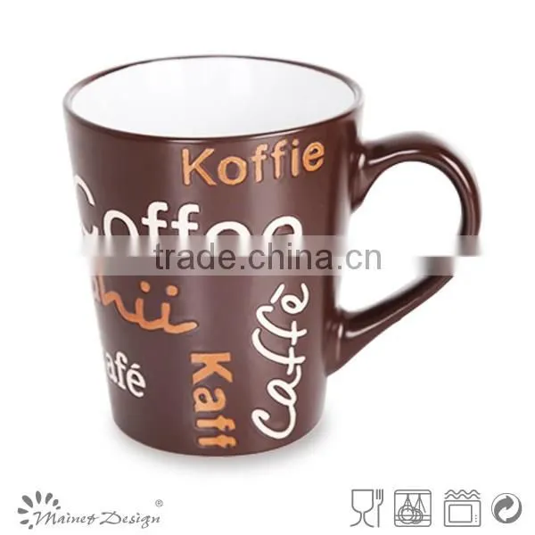 Silk Screen Printing Porcelain Mug Whole Sale With Words photo-2