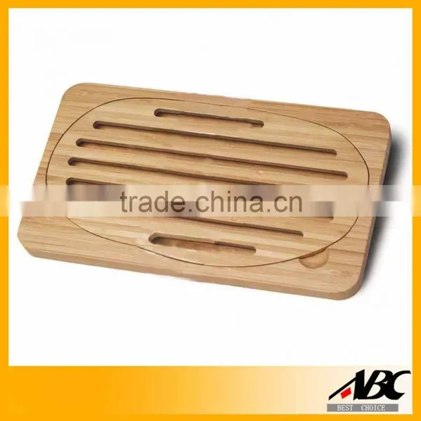 Food Safety Kitchen Tool Rubber Wood Cutting Board With Hook photo-4