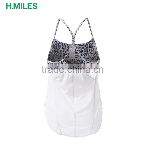 Plain Sports Hot Sexy Activewear Yoga Gym Tank Top With Built in Bra photo-2
