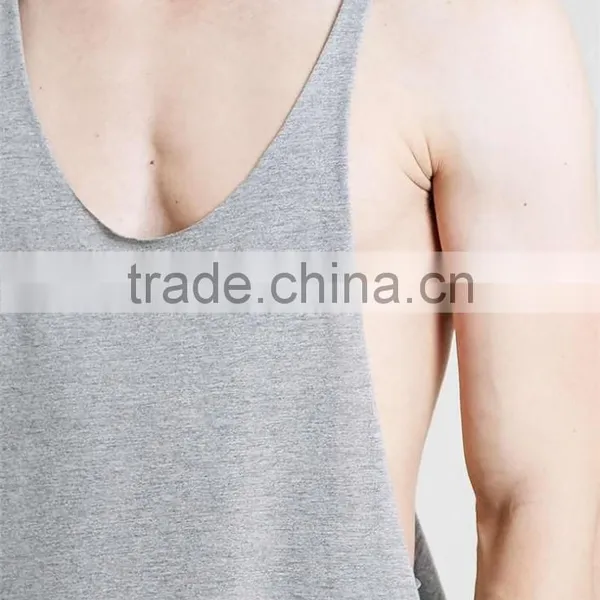 Trade Assurance Supplier Plain Grey Stringer Singlet for Men photo-2