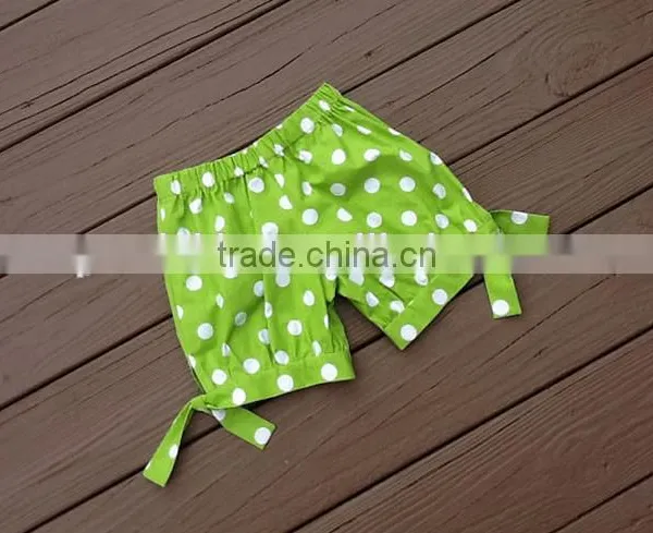 Hot Sale Baby Clothes Boutique Kids Girls Solid Clolor Icing Shorts Children Polka Dot Design Blank Board Pant photo-4