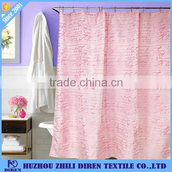 Custom British Letter Jacquard Hookless Shower Curtain for Hotel,Bath Room photo-4