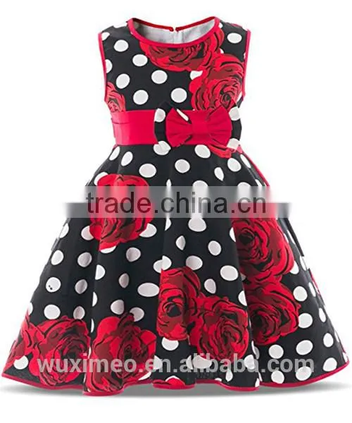 Children's Tight Waist Cartoon Printed Sleeveless Dress photo-3