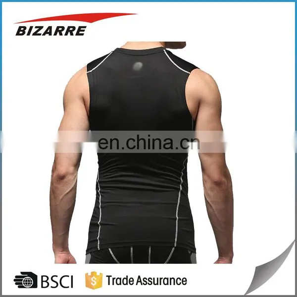 Custom Made Hot Sale Sports Running Mens Gym Compression Vest Tank Top photo-5