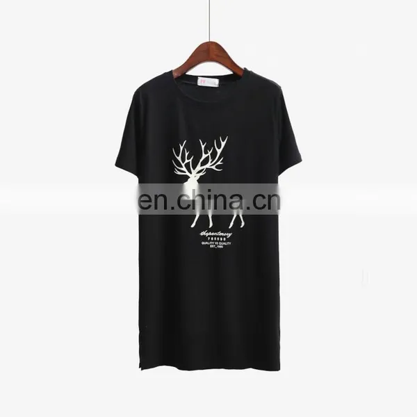 OEM Fashion Printed Elk Patterns Women Long T Shirt photo-2