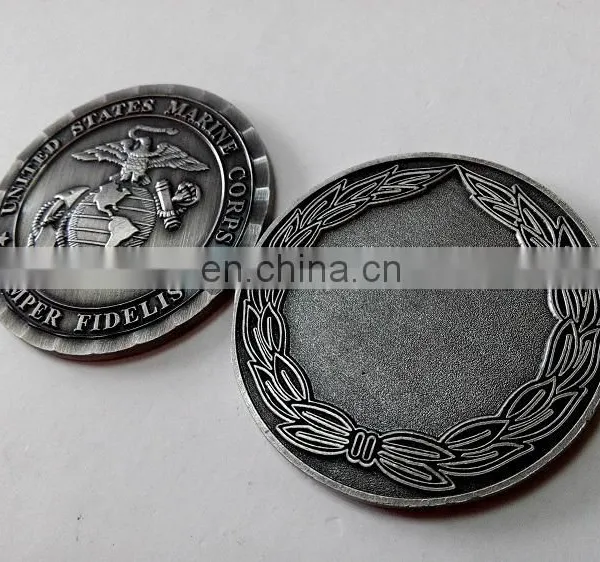 Zinc Cast Flat Wave Edge 3D Relief Custom Souvenir Coin photo-4