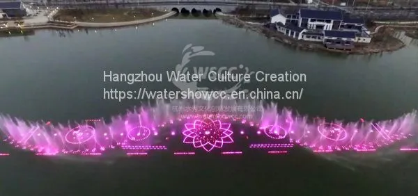Fountain Show Musioc Dancing Fountian LED Show Fire Show in the Lake photo-3