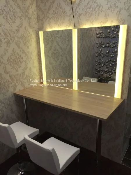 Custom Beauty Salon Beauty Mirror LED Light Mirror Wall-mounted LED Makeup Mirror Hairdressing Mirror photo-5