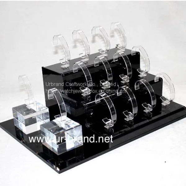 Acrylic Watch Display With C Ring And Special Base Stands for Watch Display
