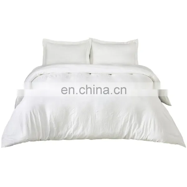Durable Eco-friendly Washed Microfiber Duvet Cover Set With Zipper photo-7