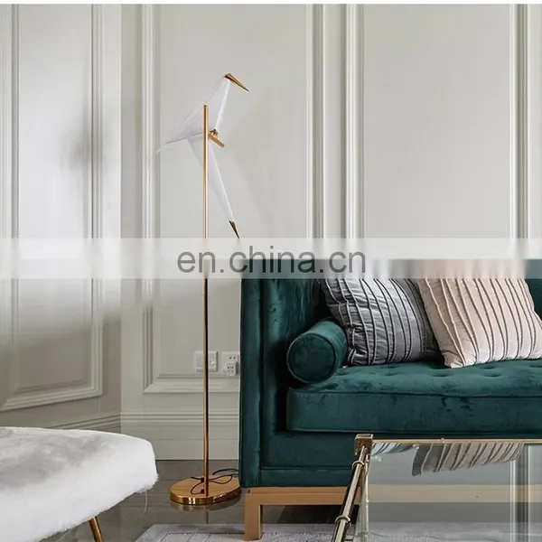 Indoor Modern Hotel Decoration Bird Shade Led Standing Floor Lamp Lampara de Pie Moderna photo-6