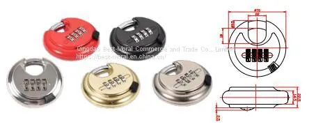 4 Digit Colorful Round Combination Disc and Discus Padlock photo-4
