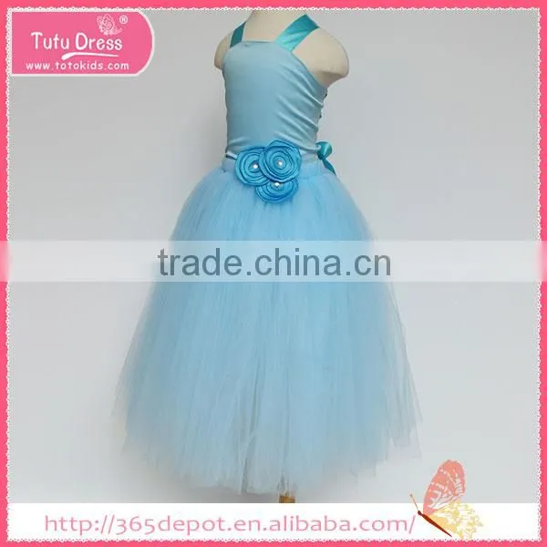 For Normal Occasion Navy Blue Yarn Party Dress Tulle Skirt Children Frocks Designs Supplier's Choice photo-2