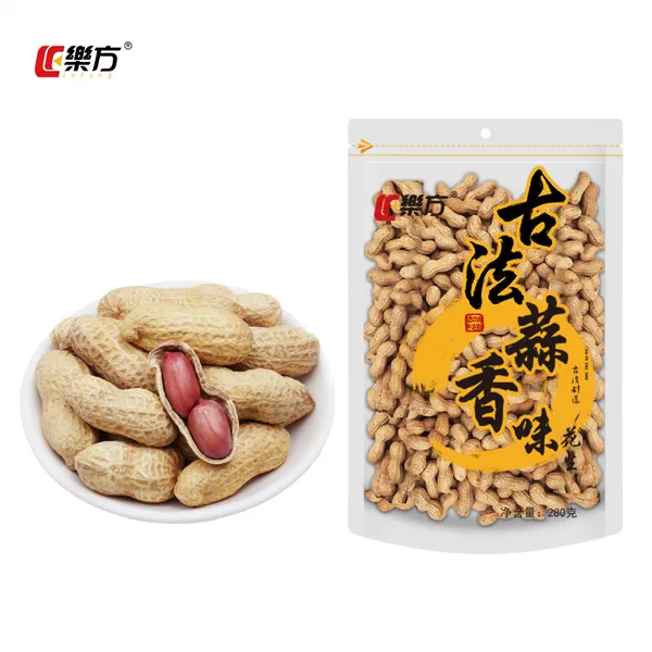 Wholesale Roasted Peanuts With Garic Flavor 280g Factory Price Nuts Snacks Brand Le Fang Traditional Process Series