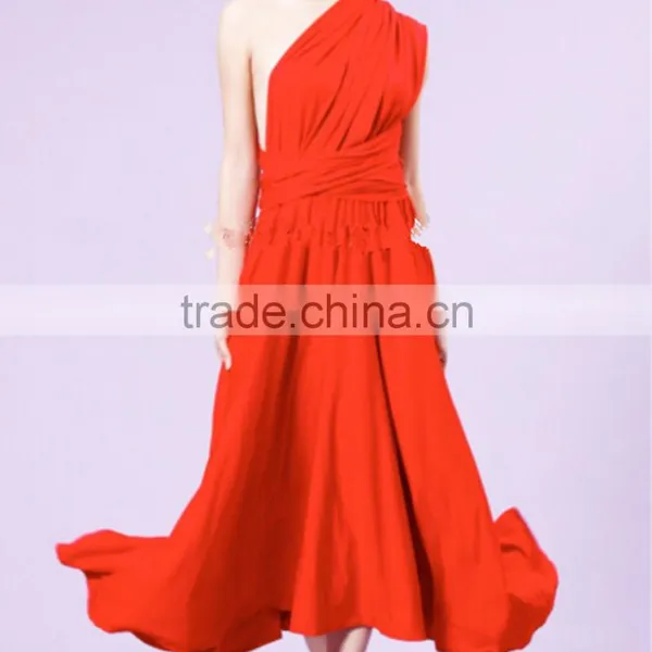 Sleeveless Casual Dress Bridesmaid Dress Designs Convertible Fashion Dress photo-2