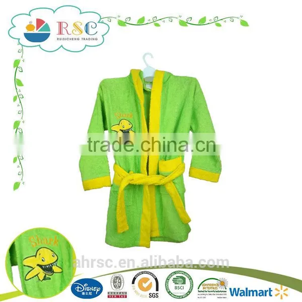 Solid color Baby cotton quilted bathrobe