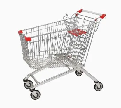 180L Amercian Style Supermarket Climb Stair Shopping Trolley Cart