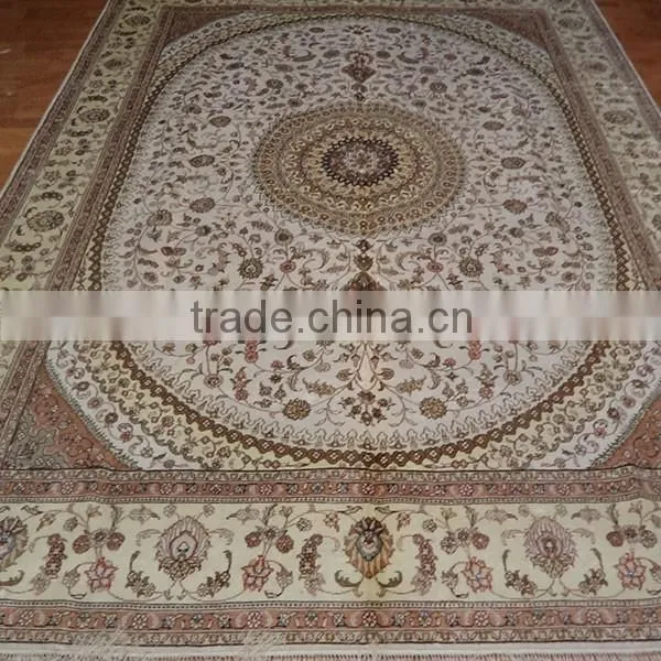Chinese Handwoven Cotton and Silk Carpet Turkish Carpet Prayer Mat 8x10 ft photo-4