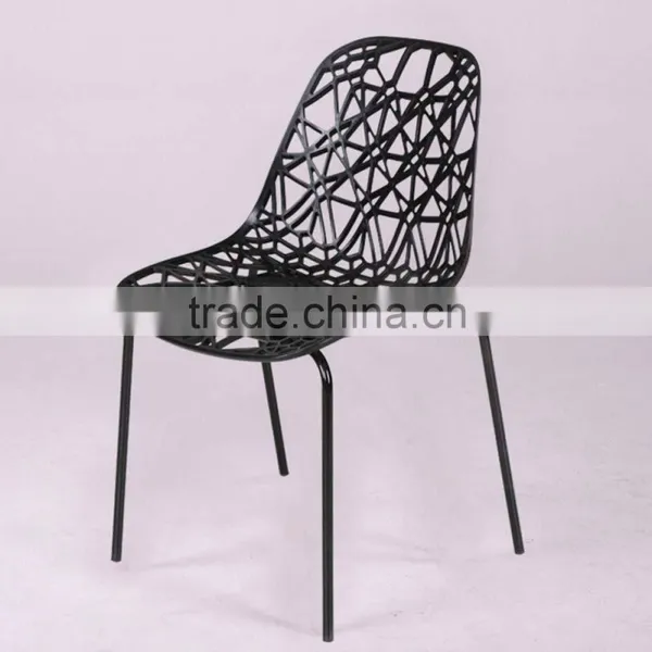 Hollow Personality Design Plastic Chairs Colored Home Goods Grid Office Chair photo-6