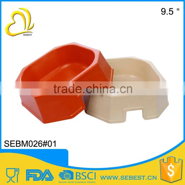 2016 New Product Plastic Pet Ware Melamine Bamboo Dog Bowl