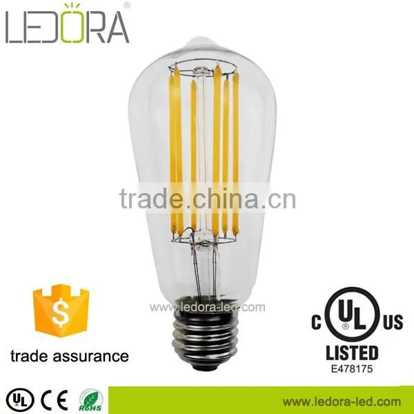 CE RoHS UL ST64 Energy Saving Edison Bulb Dimmable & Filament Light photo-2