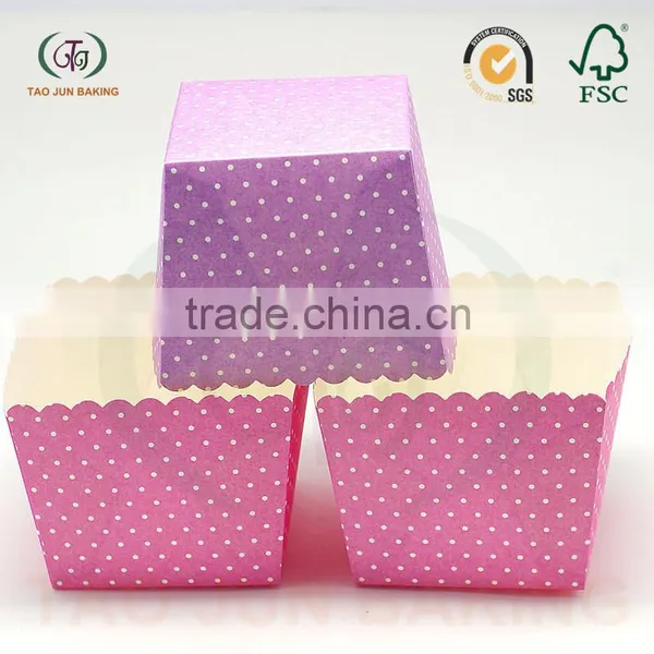 Disposable Square Cupcake Liners Cups Paper photo-3