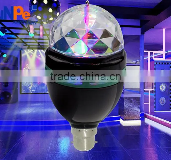 Privite Disco Party Magic Ball RGB Colorful E27 Rotating Smart Led Light Bulb photo-5