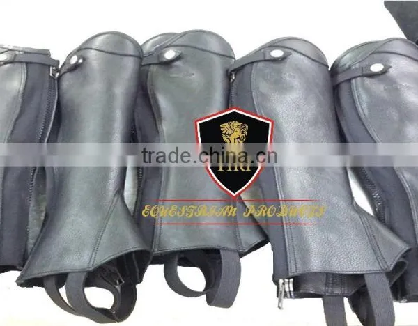 Grain Leather Half Chaps&Gaiters / Horse Riding Geniun Leather Half Chaps / Horse Riding Natural Leather Half Chaps/Gaiters