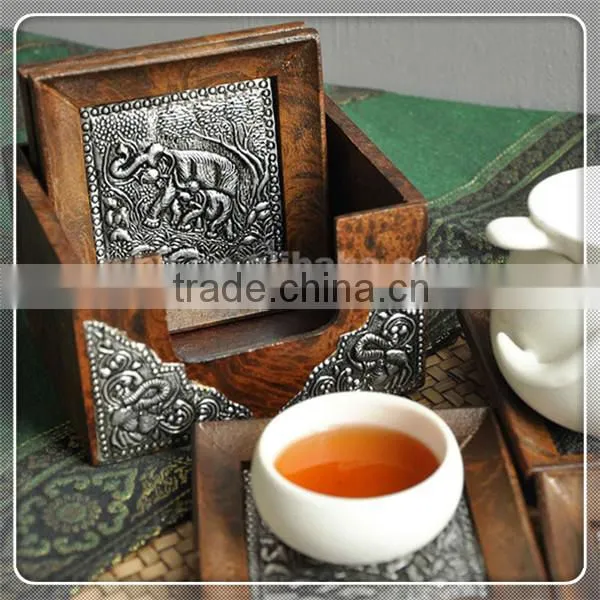 Handmade Natural Wood Cup Pad Customized Design photo-4