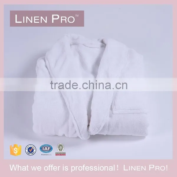 Unisex White 100% Cotton BathRobe Towelling Hotel Spa Dressing Gown photo-3