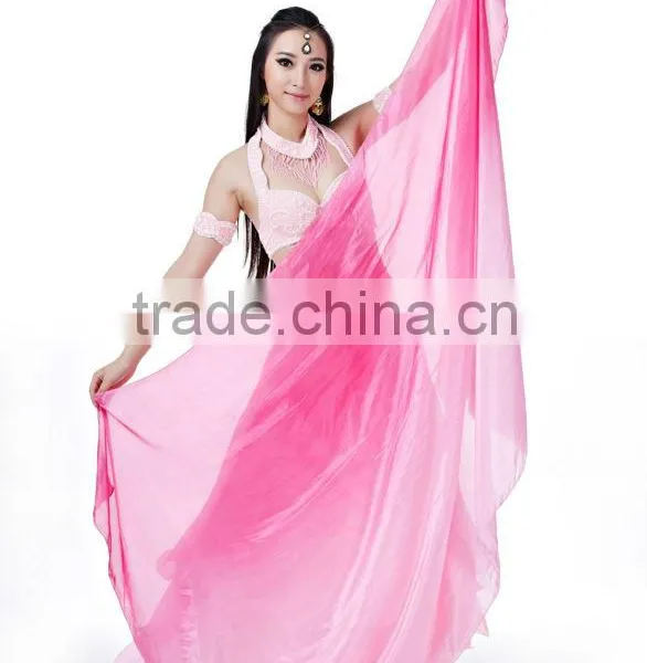 SWEGAL Newest Wholesale Belly Dance 100% Silk Fan Veils photo-6