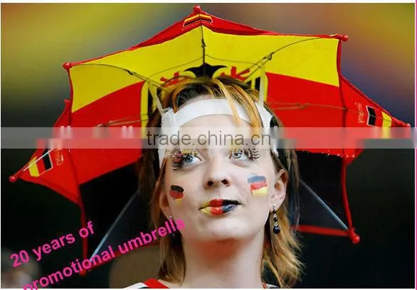 Cheap Promotional Umbrella Hats Fashion Summer and Winter Hard Hat Umbrella 12" X 8K Football Fan Umbrella Hat photo-2