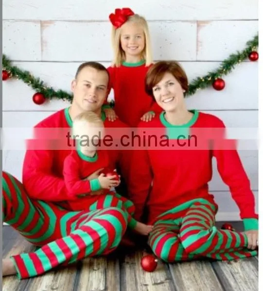 Good Quality Christmas Striped Pajamas/family Hoodie-footie