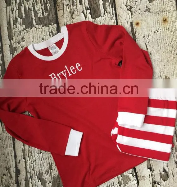 Monogrammed Christmas Pajamas for Kids/100% Cotton Pajamas/plain Pajamas photo-4