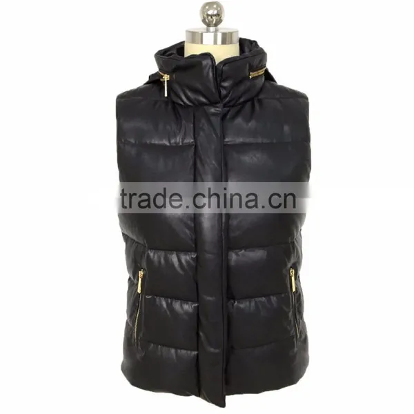 PU Women Faux Fur Vest 2016 Europa Style photo-2