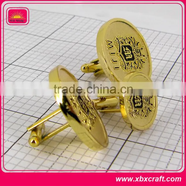High Quality Gold Cufflinks With Custom Logo photo-2