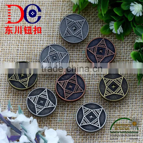 Four Tower Design Metal Jeans Button Cover for Overcoat photo-3