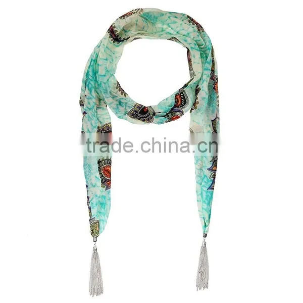 2015 Fashion Paisley Print Lightweight Infinity Loop Scarf photo-3