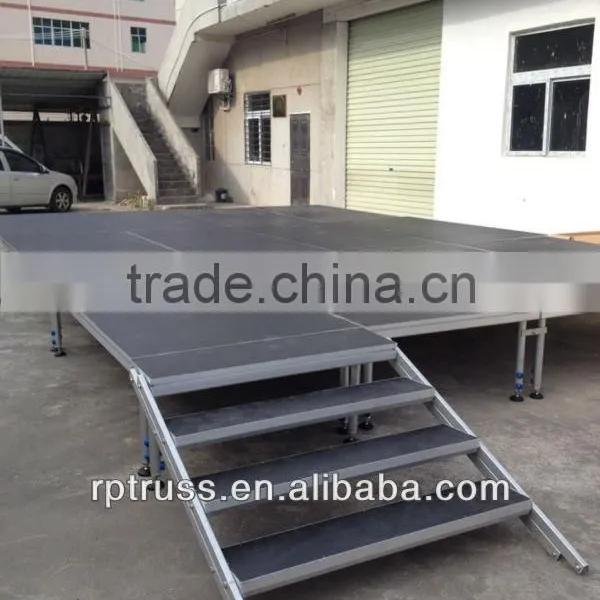 Quick Assemble and Disassemble 4legs Stage With 4ft x 4ft 4ft x 8ft Non-slip Black Surface photo-5