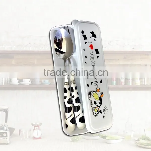 Children New Design With Ceramic Cartoon Cutlery Set photo-6