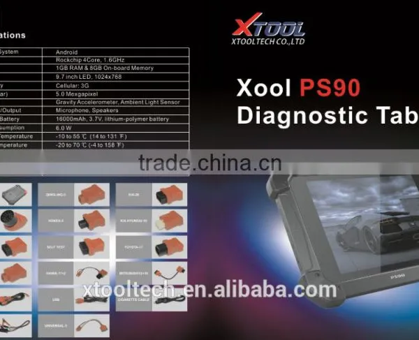 Original XTOOL 2015 PS90 Tablet Universal Car Diagnostic Tool For Japanese, Korean, European, American, Chinese Brands Cars photo-2