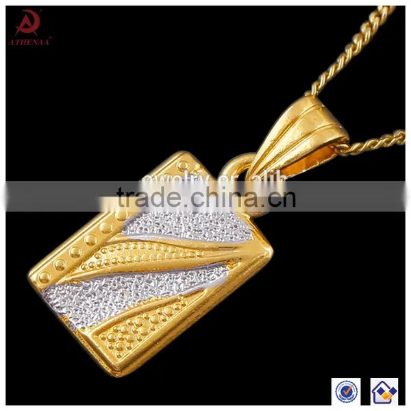 ATHENAA Gold Plated Copper Square Shape Essential Oil Pendant China Importer Jewelry photo-2