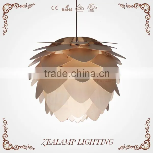 Modern Artichoke Lighting Crimean Pine Cone Wooden Pendant Lamp 403P-B01/02/03 photo-2