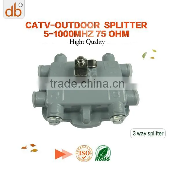 5-1000MHz Outdoor Cable tv Splitter 3 Way Splitter