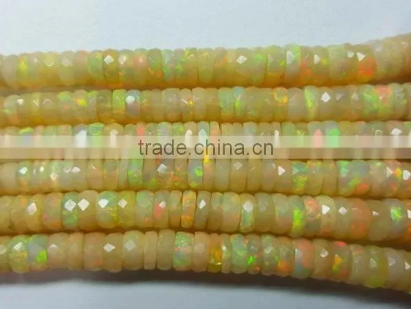 #CMZ Top Quality Faceted Cut Tyre Bead Ethiopian Opal photo-2