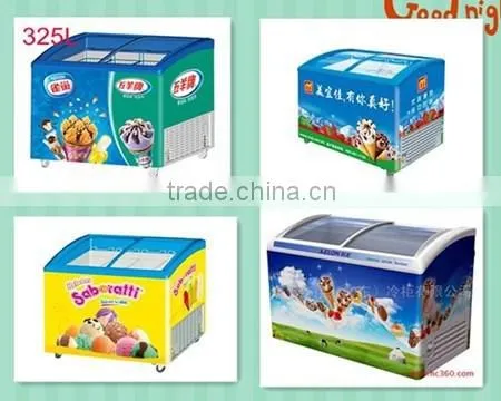 325L Commercial Display Freezer Ice Cream Freezer With CE for Supermarket photo-2