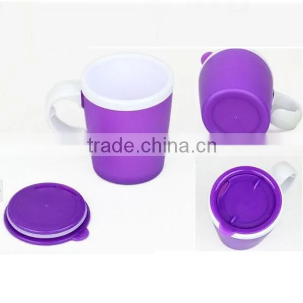 300ml Promotional Gift Double Layer Insulated Plastic Cup With Handle photo-3